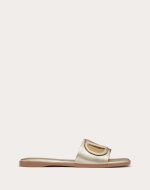 VLOGO CUT-OUT LAMINATED NAPPA LEATHER SLIDE SANDAL - Image 6